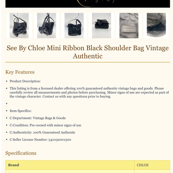 See By Chloe Patent Leather Bow Crossbody Bag in Black - Picture 7 of 7